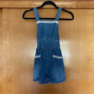 Ralph Lauren Girl's Cotton Denim Overall Romper Blue Size 8
